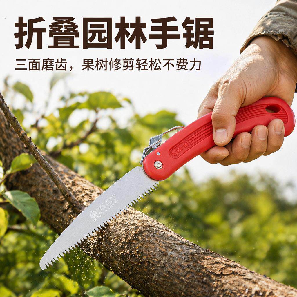 折叠园林手锯家用树枝锯三面磨齿结实轻松省力果树便携户外