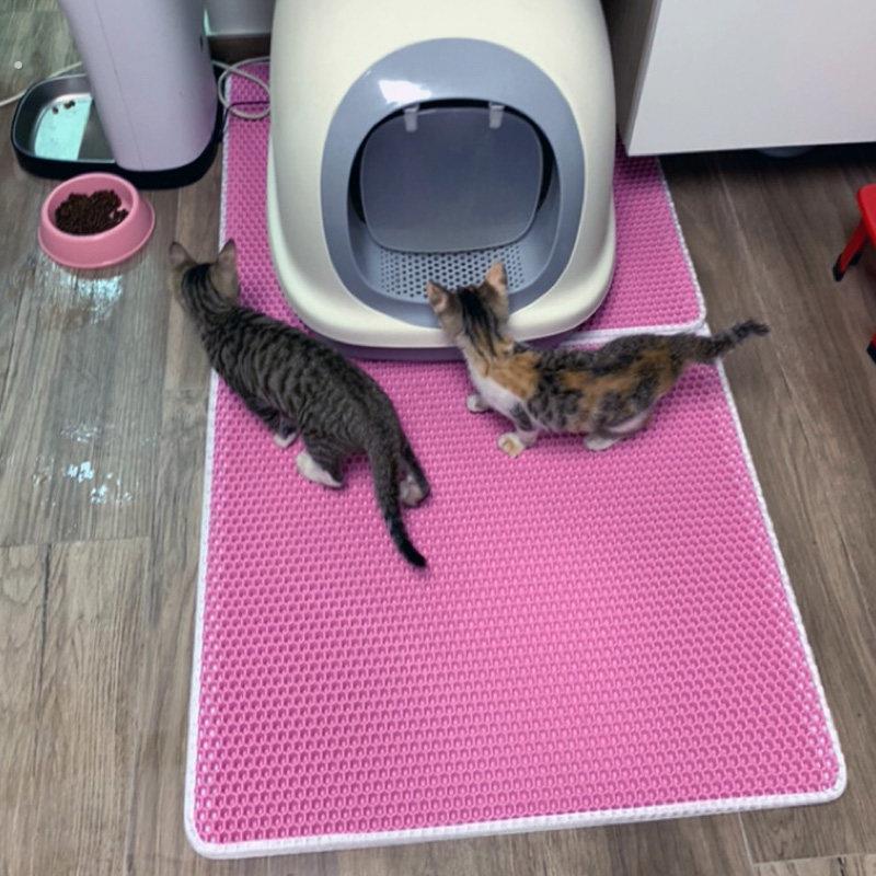 猫砂垫防带出双层控砂板落砂垫猫砂盆垫子猫厕所蹭脚垫防溅垫大号