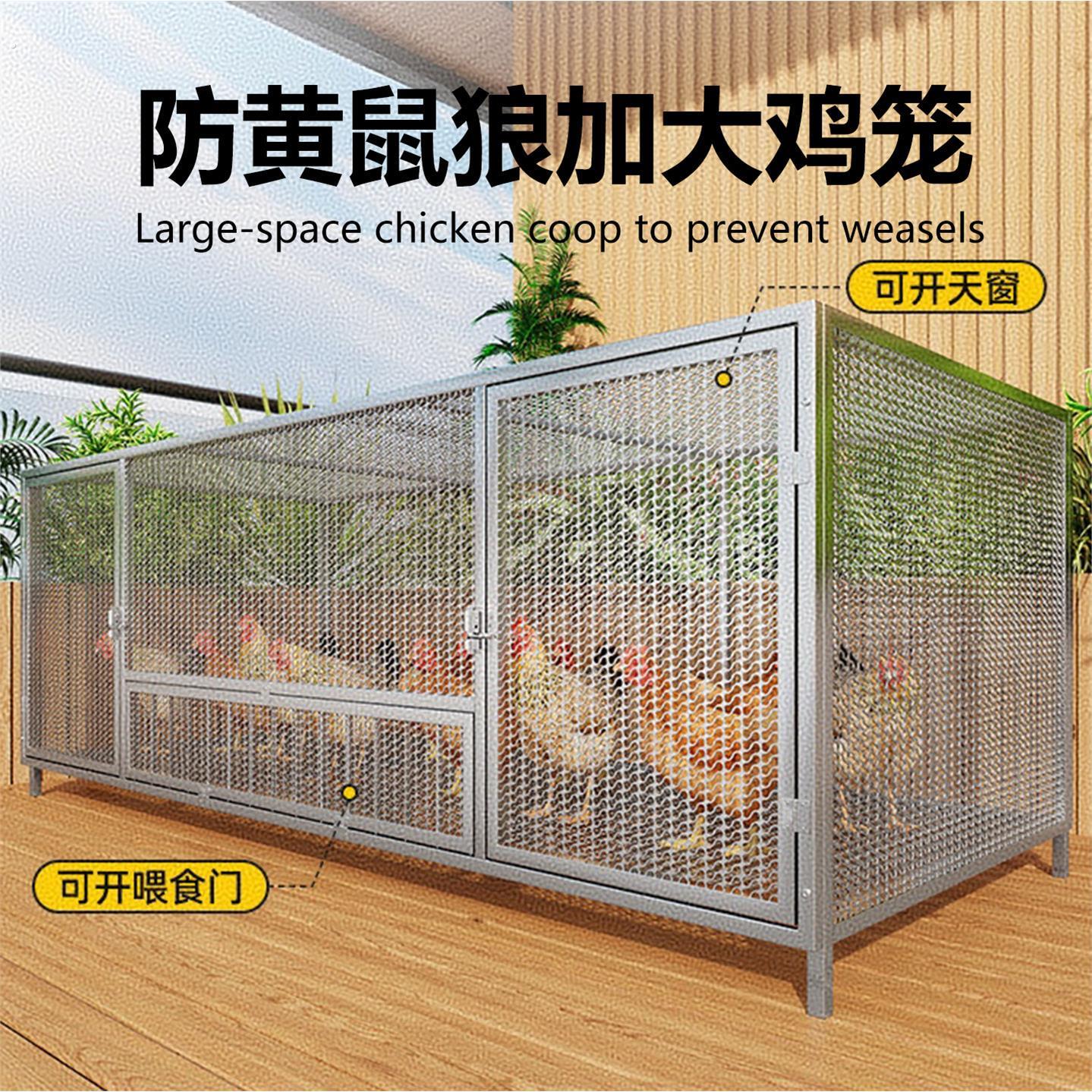 防黄鼠狼鸡笼子家用室外养鸡大号方管密网防雨农村自动清粪养殖笼图片