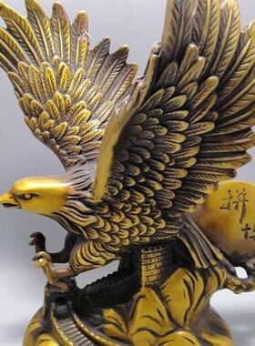 纯铜鹰摆件大展宏图鹏程万里雕客厅办公室装饰品店铺开业老鹰摆件