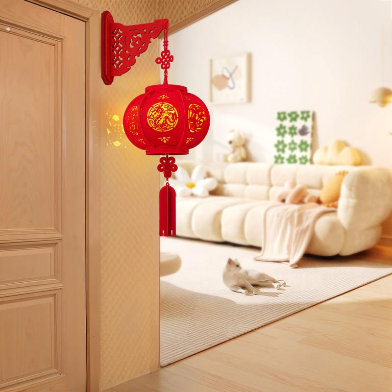 龙年灯笼挂饰新年2024壁挂春节新款过年发光门口挂件家居客厅装饰