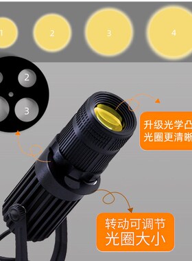黑色led明装变焦射灯3W5W7W10W吸顶光圈氛围聚光灯酒吧KTV可调焦