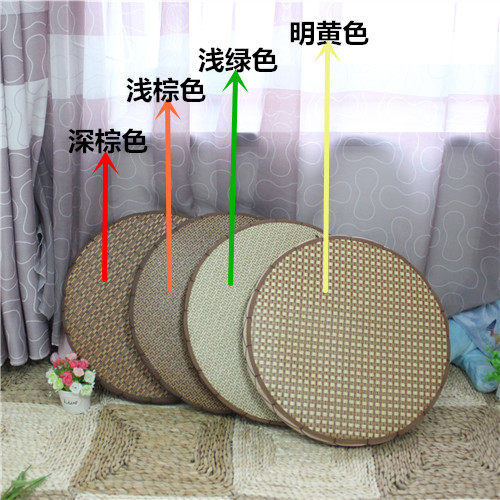 包邮日式蒲团飘窗坐垫圆形茶桌垫子榻榻米汗蒸房打坐盘腿席子凉垫