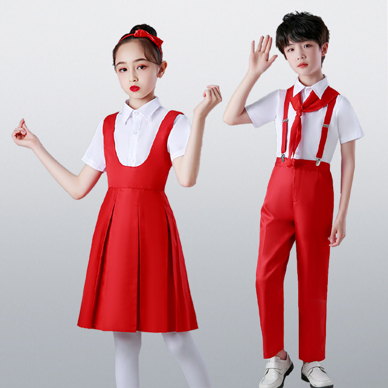 儿童合唱服演出服中小学生合唱团表演服幼儿园红领巾诗歌朗诵服装