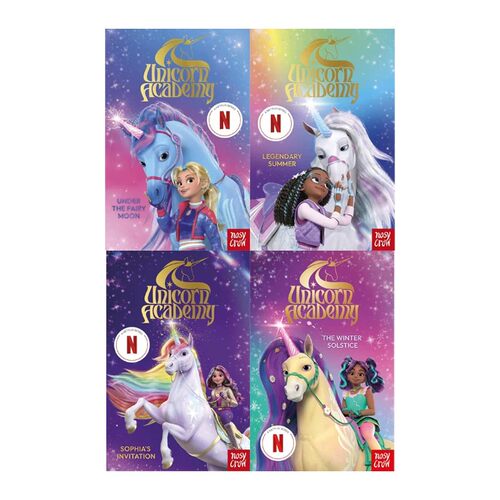 预售 Unicorn Academy 独角兽学院系列4册 英文原版 Netflix热门动画官方小说 魔法故事友谊主题 儿童章节小说