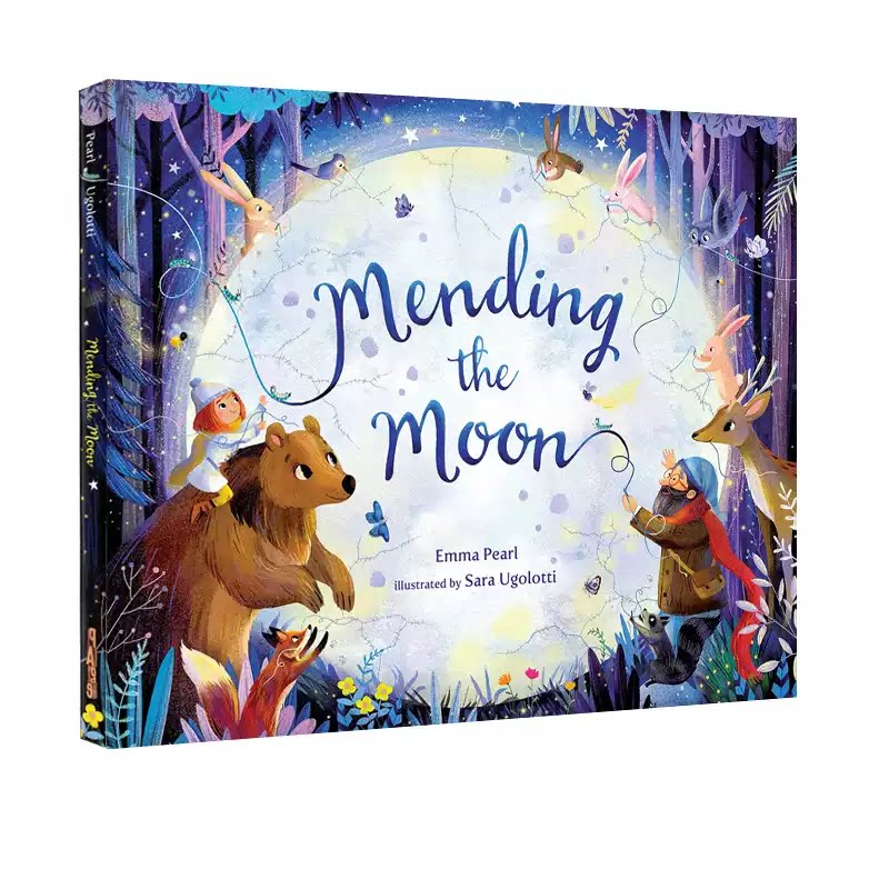 英文原版 Mending the Moon 修补月亮 精装 奇幻童话 民间传说故事绘本 Sara Ugolotti 意大利知名儿童插画师