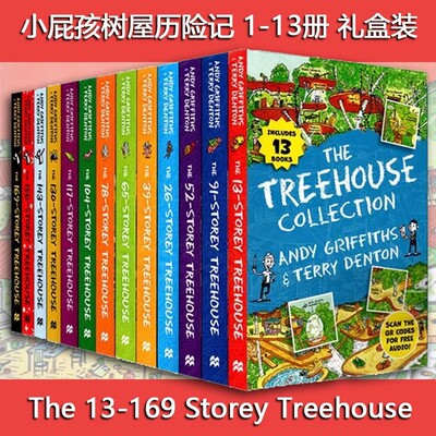 小屁孩树屋历险记 1-13册 礼盒装 英文原版The 13 26 39 52 65 78 91 104 117 130 143 156 169 Storey Treehouse 疯狂树屋历险记