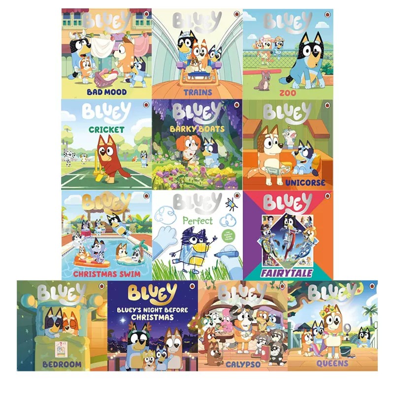 英文原版 小蓝狗布鲁伊大开本版 (和其他产品不重复) Bluey 13册绘本合售 儿童启蒙故事绘本