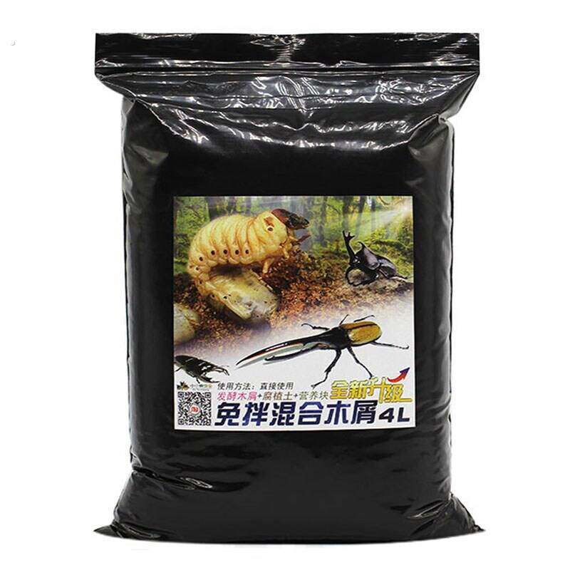 独角仙幼虫深度发酵木屑腐殖土饲料甲虫爬宠锹甲成虫垫材买 二送