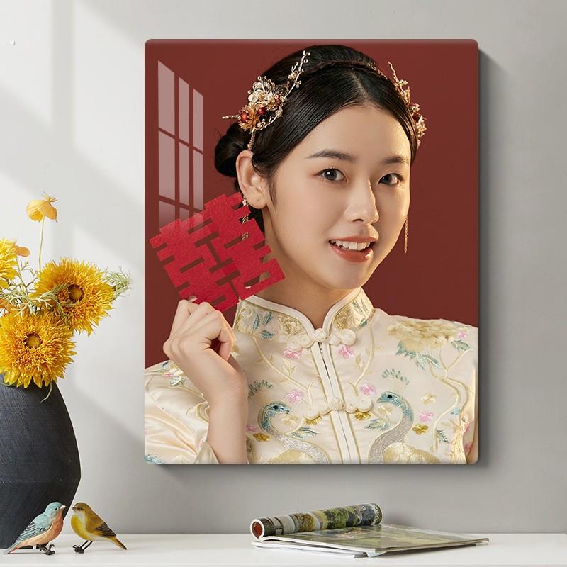 大韩相框摆台照片宝宝照全家福挂画无边框简约长方形电视柜美好