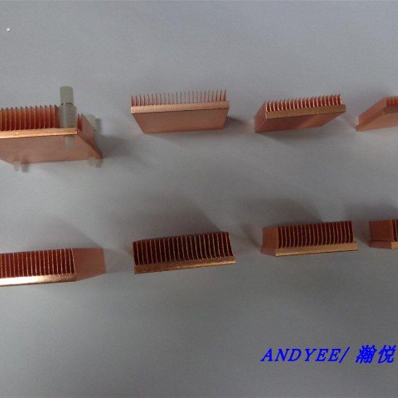 刨切定制铜散热片各种大小尺寸纯铜 芯片散热器电子元件散热器