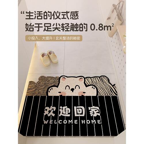 地垫入户门口进门丝圈脚垫家用玄关耐脏防滑脚踏垫2025新款可裁剪