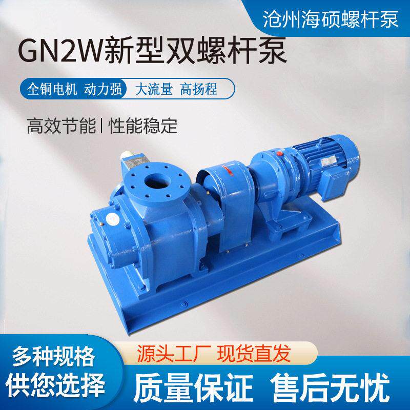 双螺杆泵压化工铸铁大流量不锈钢GN2W新型重油粘度食品螺杆泵