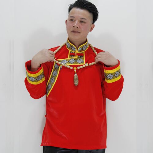 藏民族服装上衣藏式生活装锅庄舞休闲藏装藏衣22年新款宽松男衬衣