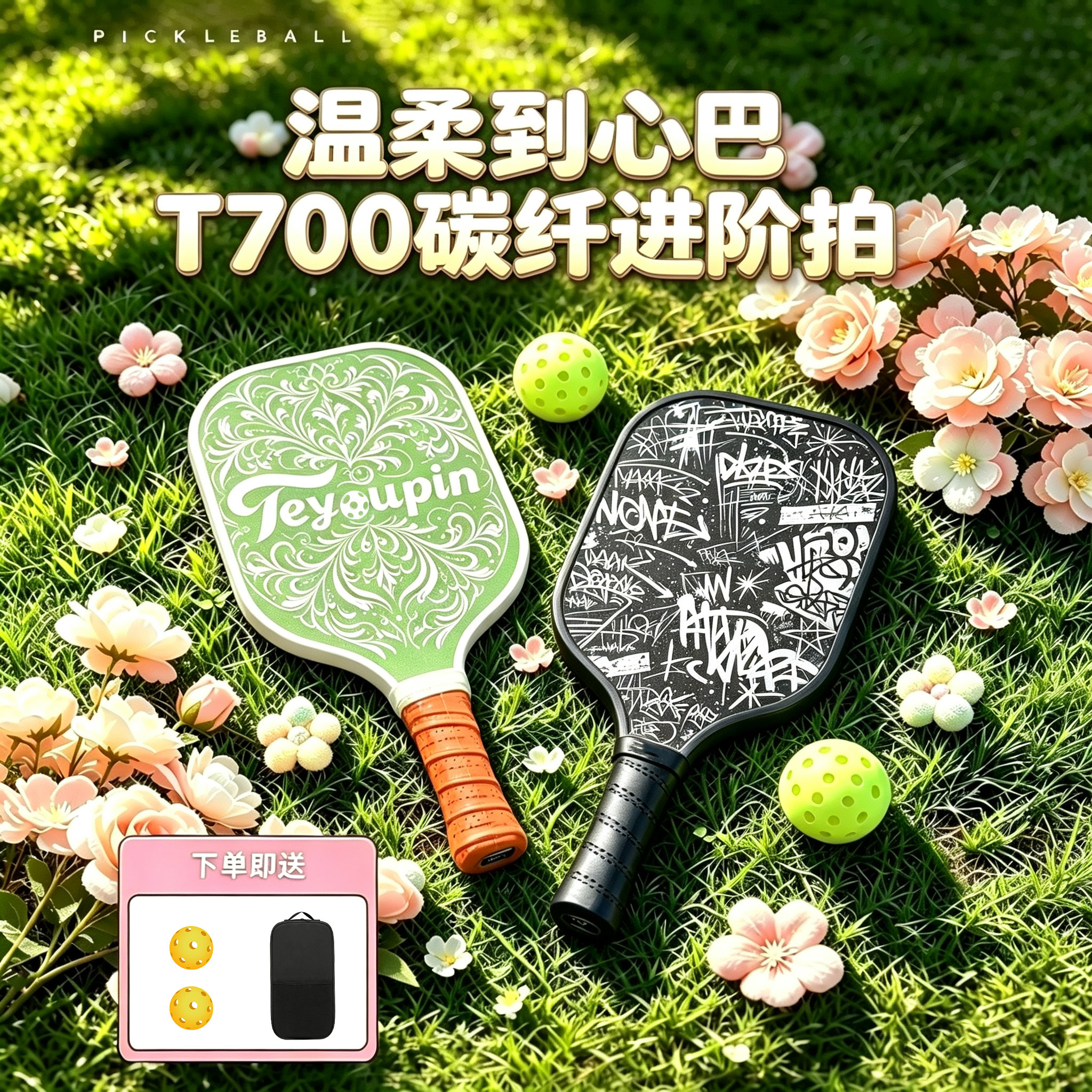 专业匹克球拍板碳纤维pickleball训练T700比赛usa认证匹克球板拍