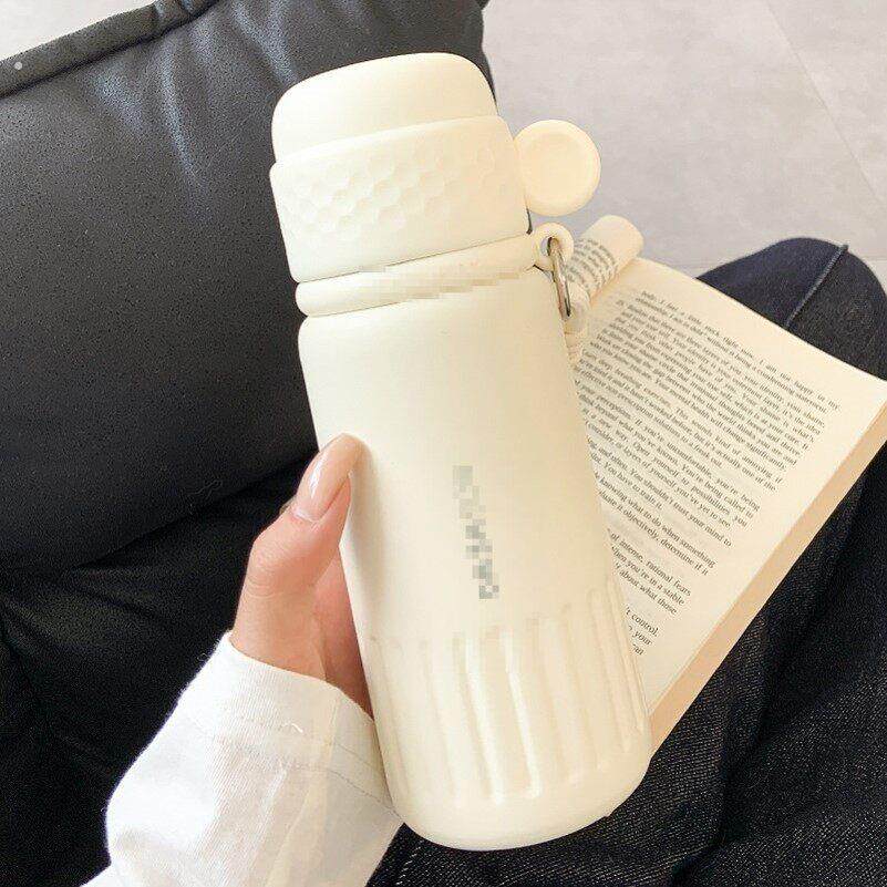 保温水杯女款简约316女生2025新款高颜值可携式带盖子水杯吸管双