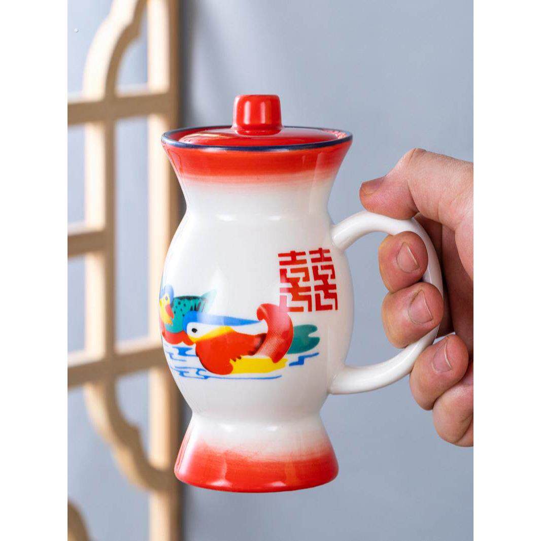 痰盂水杯创意喝酒杯子搞笑茶杯覆古杯尿罐尿壶茶缸子怀旧老式