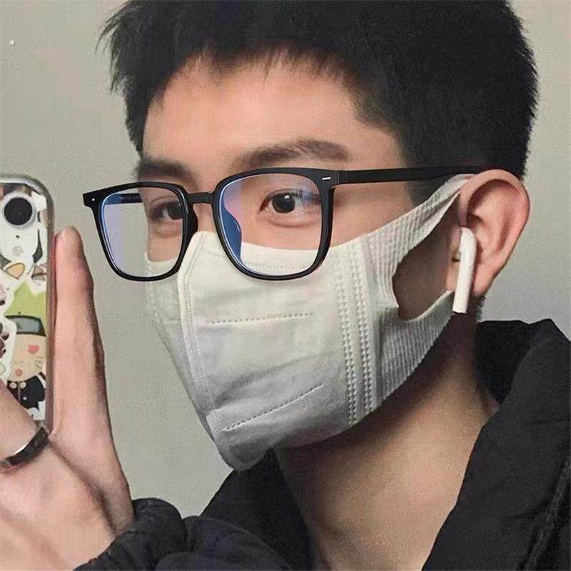 防蓝光辐射眼镜近视男款黑框眼镜可配度数男女同款韩版潮大脸显瘦