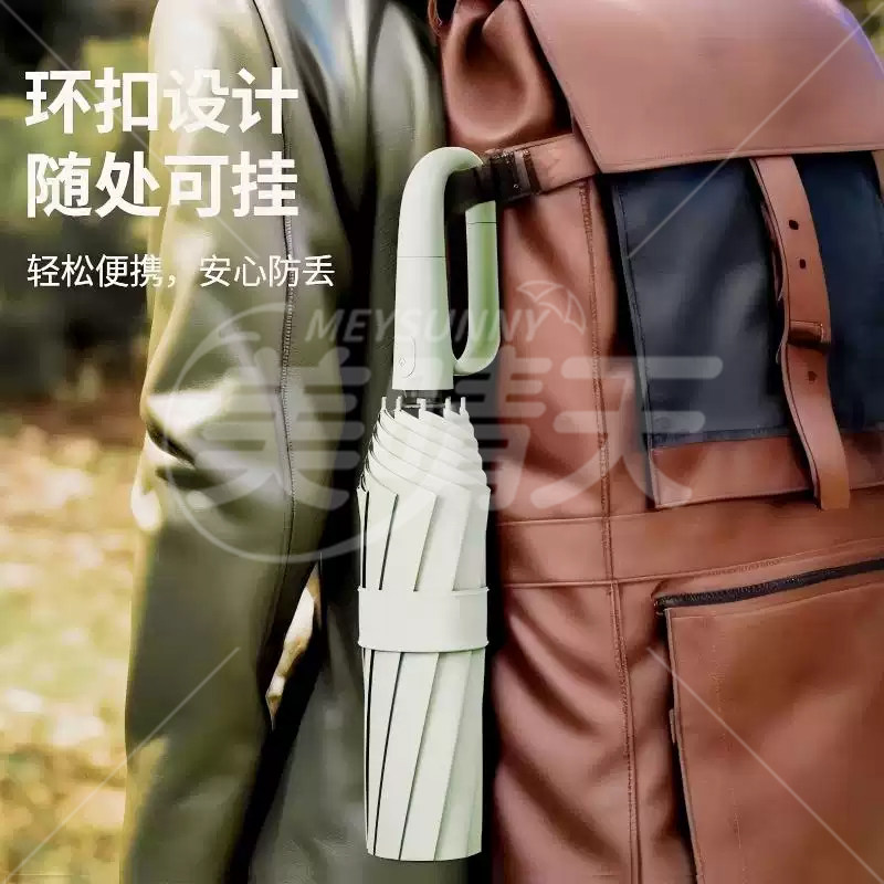 美晴天环扣全自动防晒遮阳晴雨伞图片