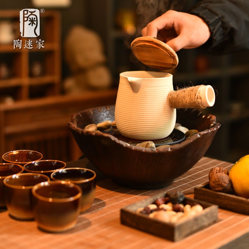 陶迷电陶炉罐罐茶套装围炉煮茶器具室内取暖烤炉煮奶茶陶瓷茶具