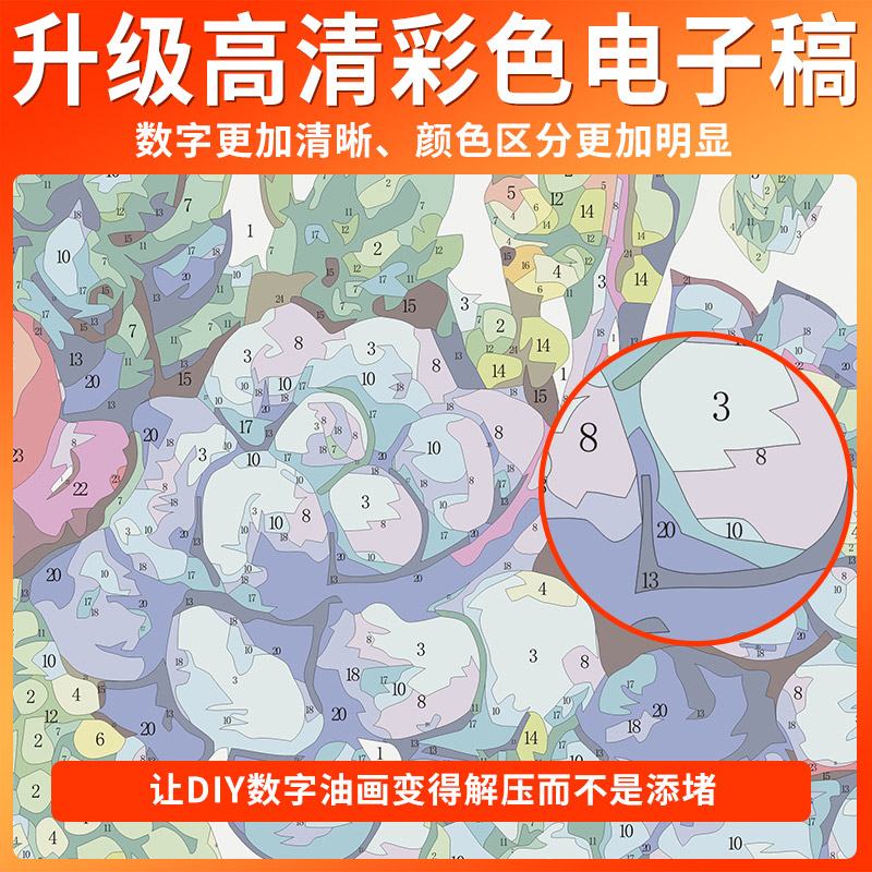 diy数字油彩画手绘客厅风景简约玄关走廊减压手工填色油画装饰画