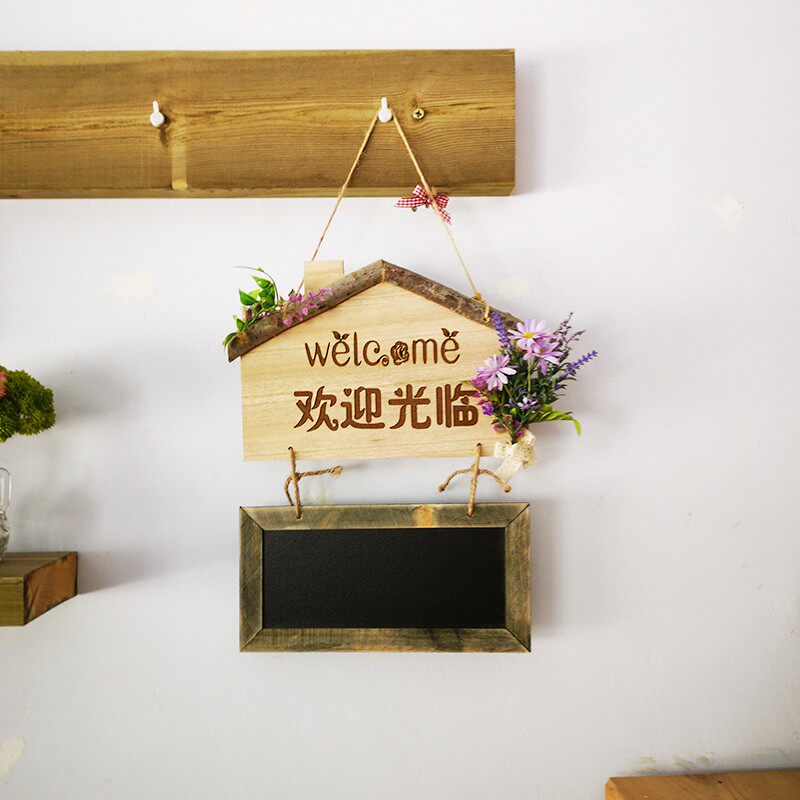 个性定制挂牌店铺门牌装饰黑板挂牌营业中店招小黑板可写字送粉笔