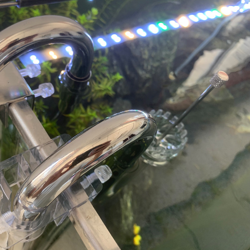 共拓不锈钢除油膜上调节进出水管除油膜器旋转出水口水族箱过滤桶