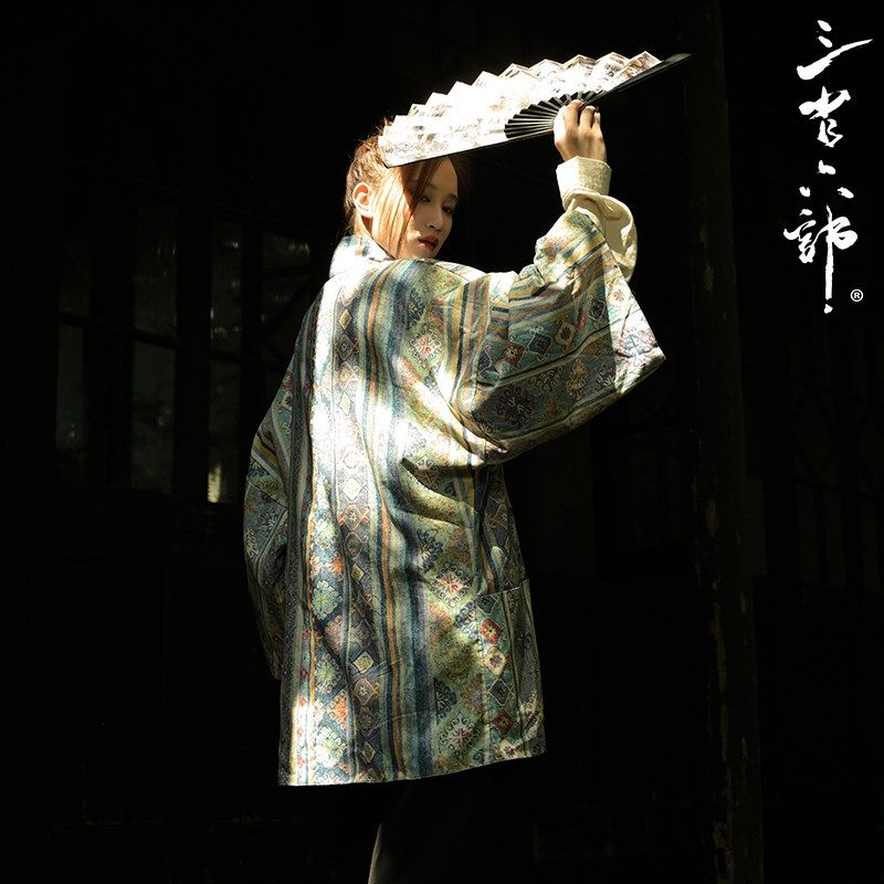 三省六部礼部【太岁】秋季新中式双面穿男士中国风道袍法披外套