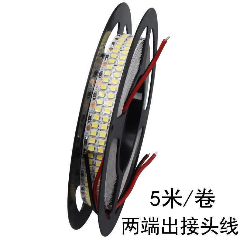 12V高亮led灯带2835 双排240/480灯24v套管自粘贴吊顶照明线性灯