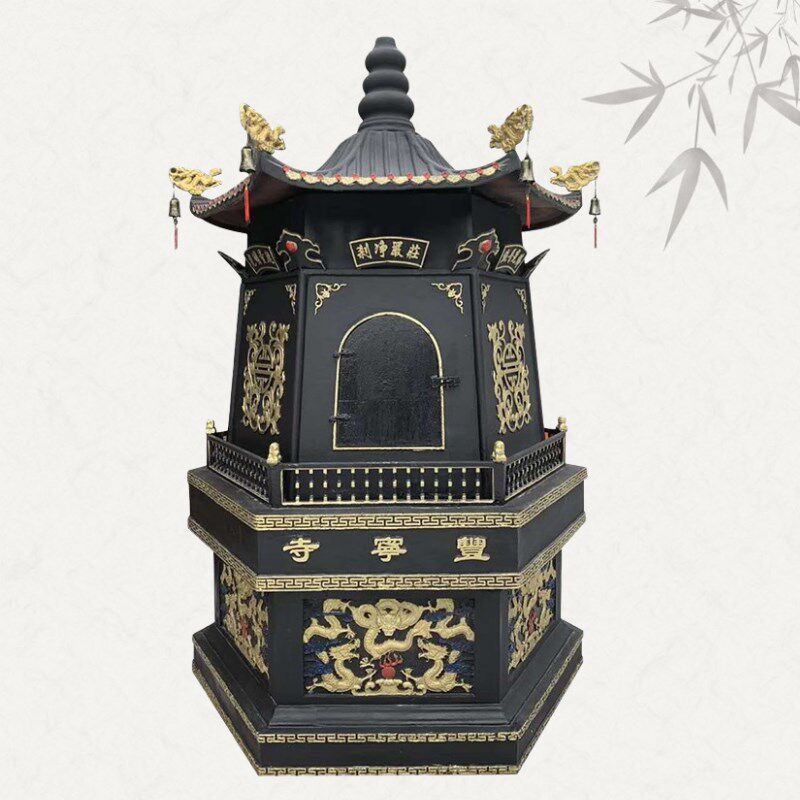 寺庙铸铁烧钱纸炉祠堂大型聚宝炉元宝六角焚烧炉复古烧金炉化钱炉