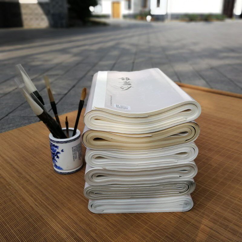 艺宣阁宣纸锥画沙半熟宣白色专用四尺整张六尺对开专业书法纸