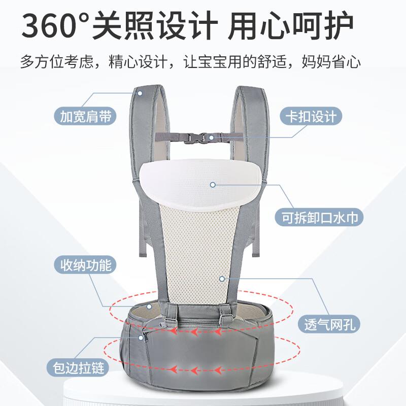爱宝适婴儿背带腰凳夏季多功能婴幼儿抱娃神器轻便出行抱抱托四季