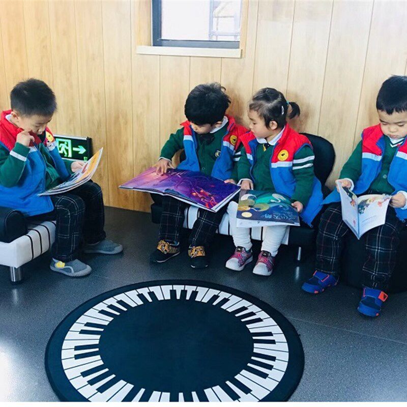 新款钢琴沙发幼儿园阅读区读书角小沙发座椅皮质男孩房间小沙发椅