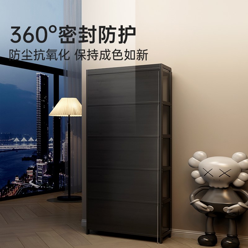 展示柜多层透明亚克力手办柜带锁带灯模型2024新款收纳落地陈列柜
