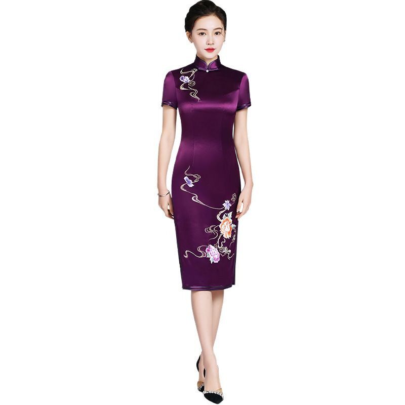2026新款修身小个子喜婆婆旗旗袍