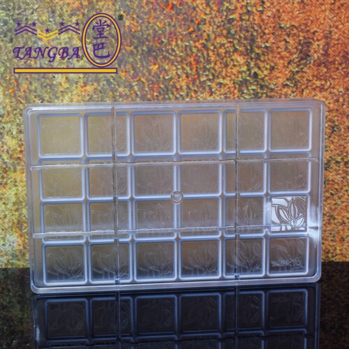 tangba堂巴 6克 24连可可果花纹巧克力模具 PC材质 QL-1585 片状