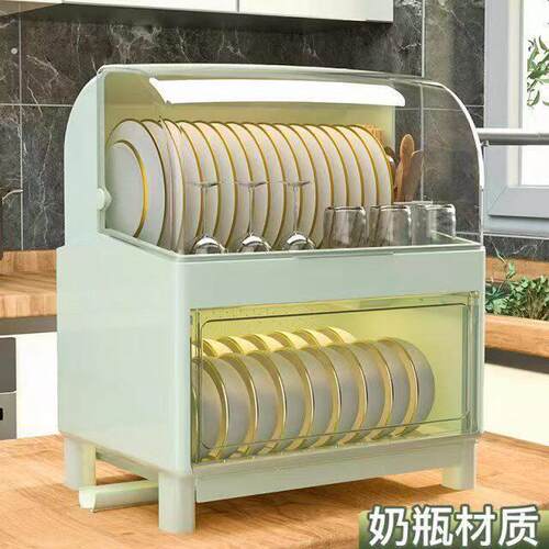 带盖子防尘碗架家用厨房碗盘柜碗筷收纳餐具装碗箱碟盘沥水小型置