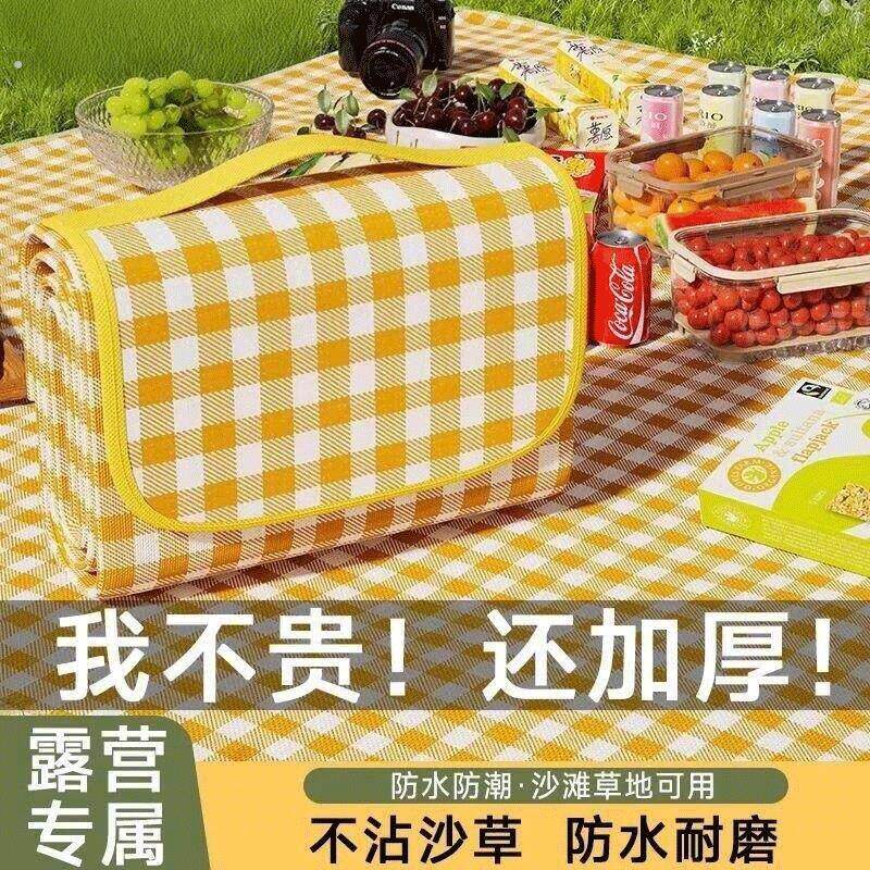 户外野餐垫防水防潮加厚春游露营室外便携垫子草坪野炊坐垫子帐篷