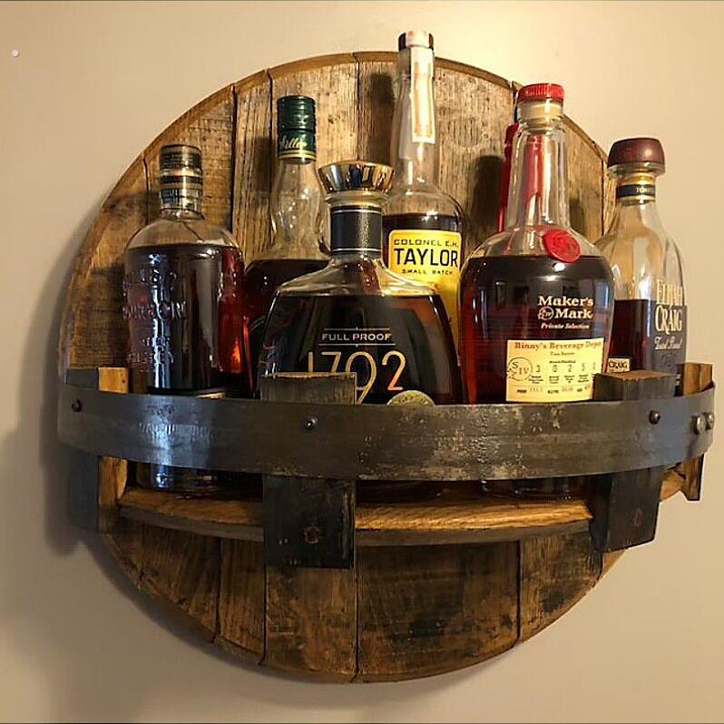 复古工业风壁挂酒架洋酒红酒置物架酒吧餐饮店彷真酒道具墙面装饰