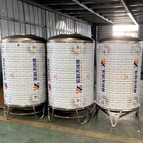 爆款加厚单层不锈钢冷水箱水塔家用楼顶水桶圆形大容量储水罐含支