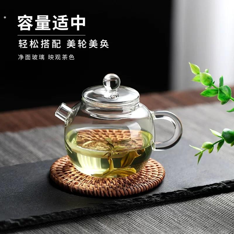 迷你小号单壶一人家用玻璃泡茶壶精致用单人专用透明功夫茶具套装
