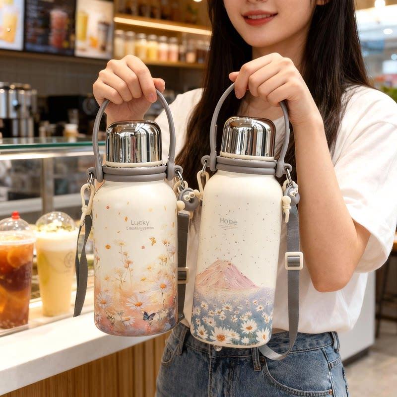 316保温杯女生款高颜值茶水分离2025新款大号保温壶大容量水杯子
