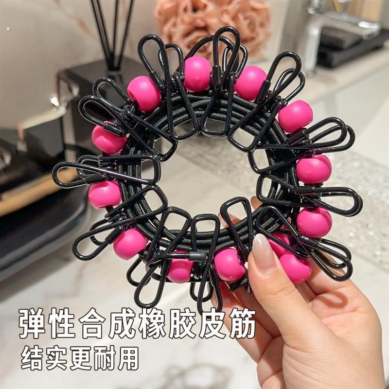 与西户外带夹晾衣绳便携可伸缩防风弹力晒衣绳露营旅行神器晾衣架