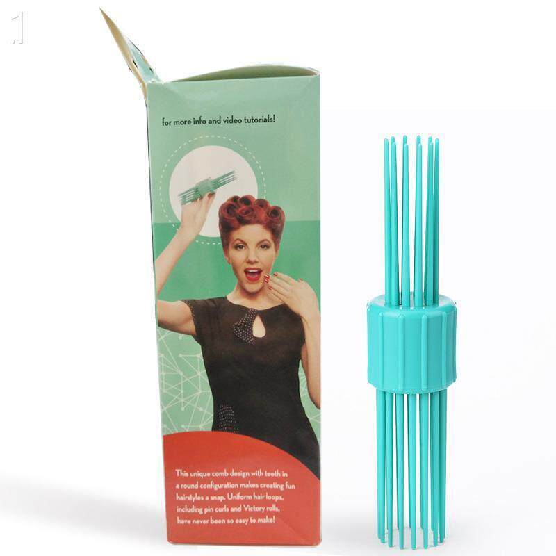 女士梳头的梳子欧美复古卷发美发梳双头使用糖果多种齿大小卷美发