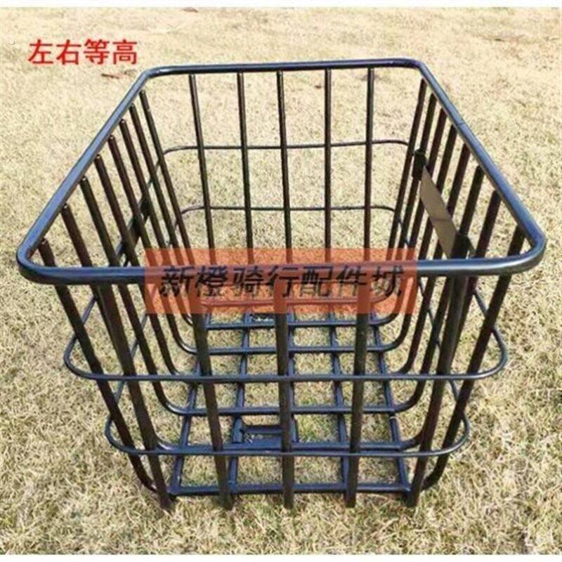 载重王车筐前置大号加粗电动车筐加厚无盖结实电动车拉货筐自行车