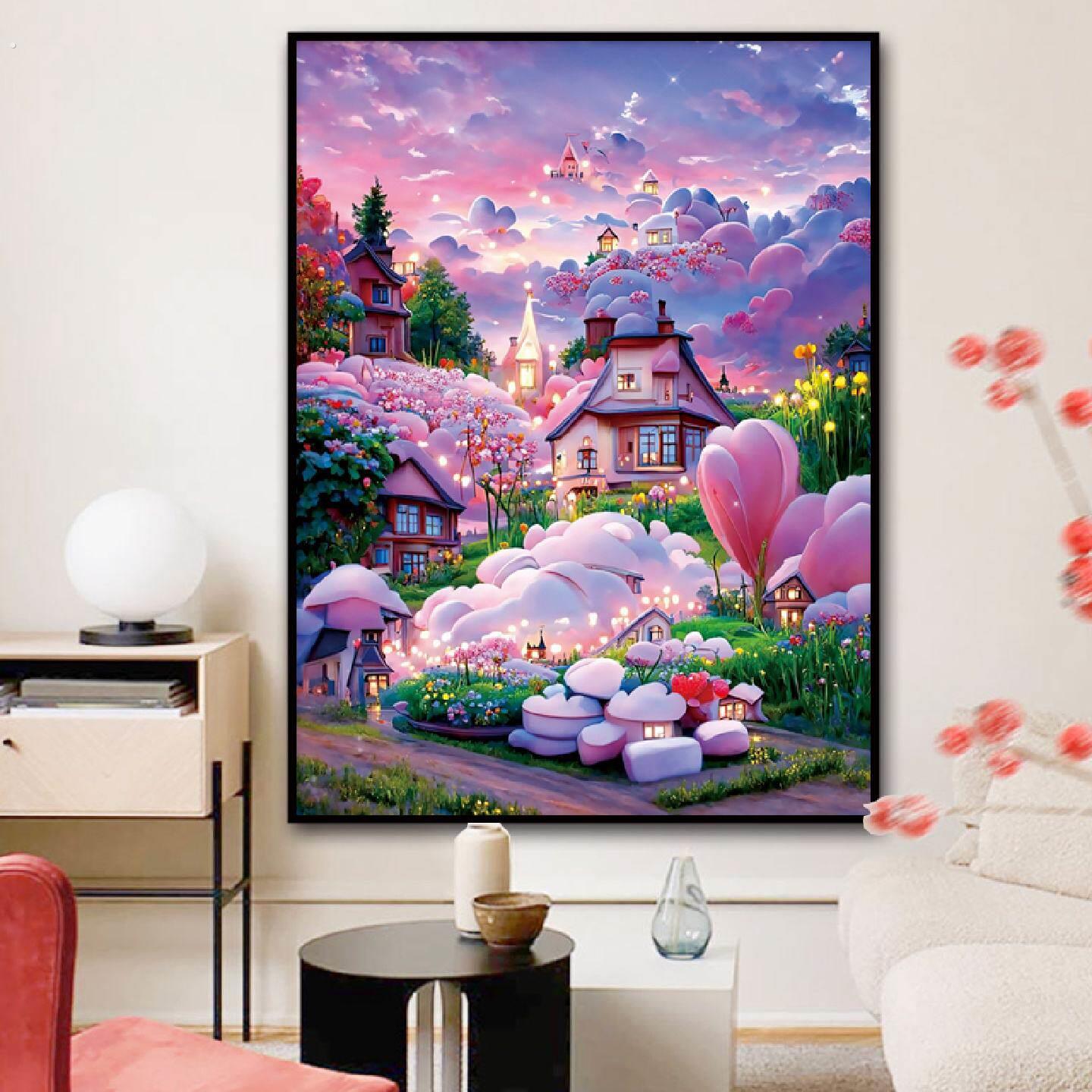 梦幻雏菊小屋新品十字绣2025新款绣线客厅小件卧室风景田园手工刺