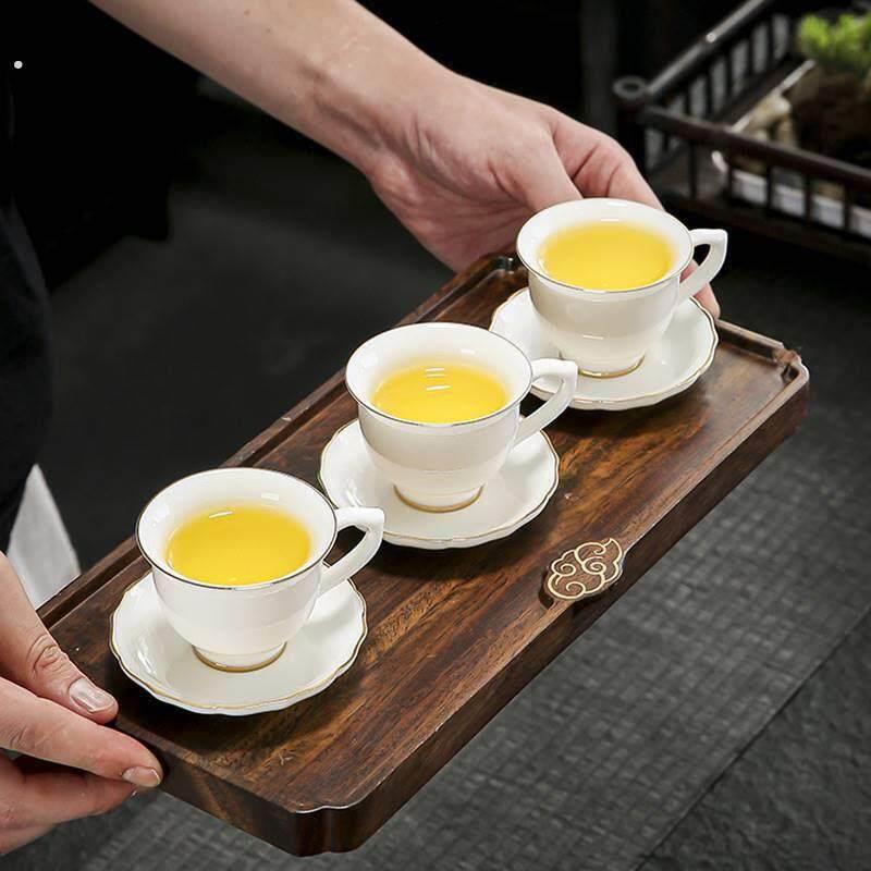 羊脂玉白瓷主人杯有耳单杯小号泡茶杯带把品茗杯陶瓷单个功夫茶具
