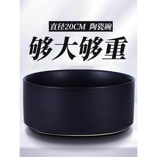 猫碗陶瓷狗碗黑色水碗黑色碗猫和狗碗狗碗食物碗宠物饮用水猫碗猫