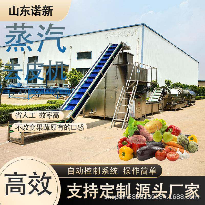诺新全自动果蔬红薯蒸汽去皮机西红柿去皮设备黄桃剥皮机
