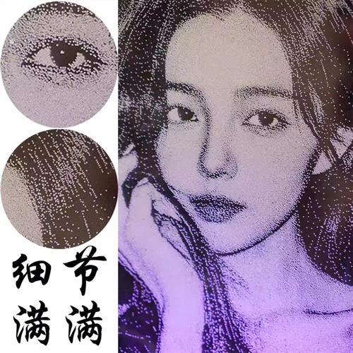 锤子玻璃画 画定制真人照片敲击琉璃锤子画 画女友送男友老婆父亲